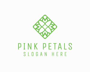 Organic Flower Tile logo design