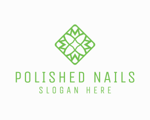 Organic Flower Tile logo design