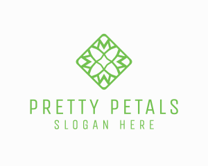 Organic Flower Tile logo design