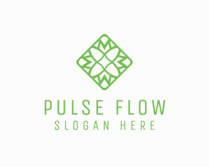 Organic Flower Tile logo design