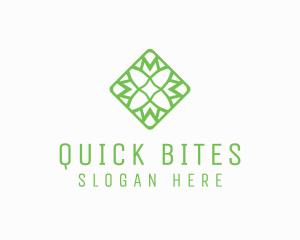 Organic Flower Tile logo design