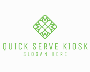 Organic Flower Tile logo design