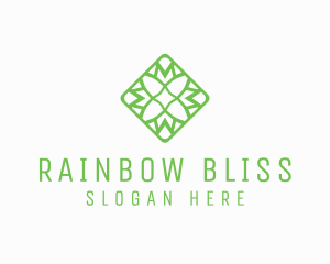 Organic Flower Tile logo design