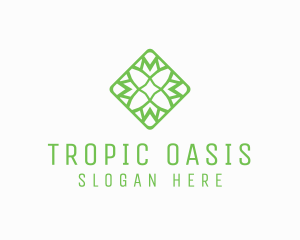 Organic Flower Tile logo design