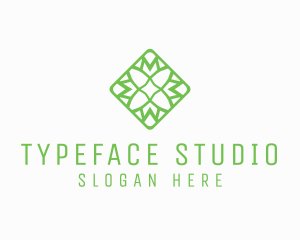 Organic Flower Tile logo design