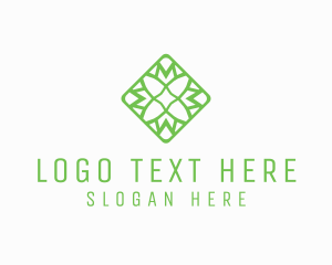 Interior Decoration - Organic Flower Tile logo design