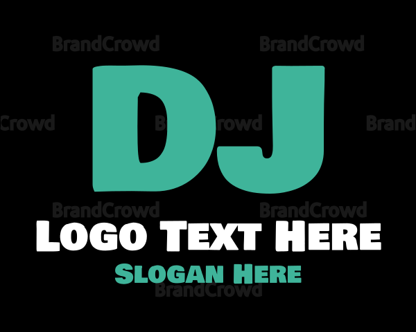 Bold Letter DJ Logo
