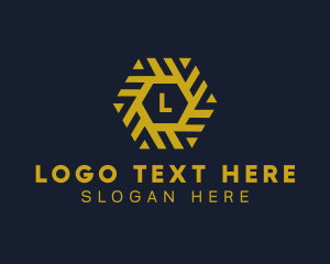 Gold - Industrial Hexagon Builder logo design