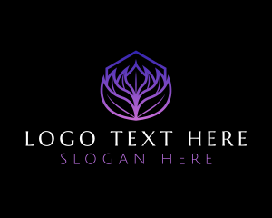 Natural - Lotus Flower Spa logo design
