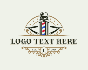 Barbershop - Groomer Barber Razor logo design