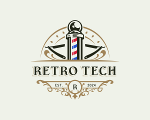 Groomer Barber Razor logo design