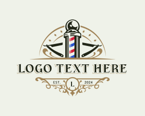 Groomer Barber Razor Logo