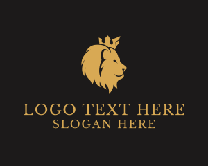 Kingdom - Royal Wildlife Lion logo design
