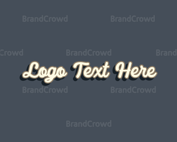 Retro Cursive Boutique Logo