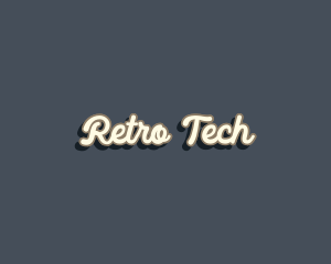 Retro Cursive Boutique logo design