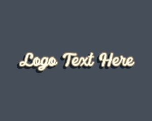 Retro Cursive Boutique Logo