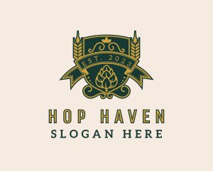 Beer Hops Brewery logo design