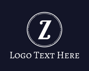 Lettermark Z - White Z Coin logo design