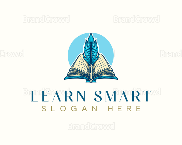 Book Pen Writing Logo