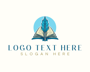 Notary - Book Pen Writing logo design