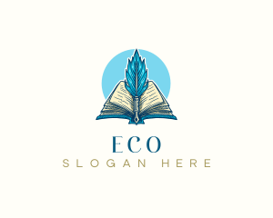 Author - Book Pen Writing logo design