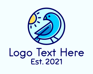 Morning - Morning Blue Bird logo design
