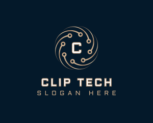 Tech Cyber Circuit logo design