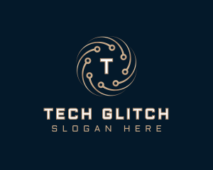 Tech Cyber Circuit logo design