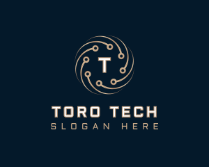 Tech Cyber Circuit logo design