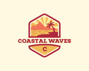 Summer Beach Coast logo design