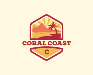 Summer Beach Coast logo design