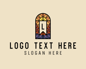 Gospel - Easter Cross Stained Glass logo design