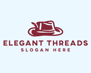 Attire - Feather Fedora Hat logo design