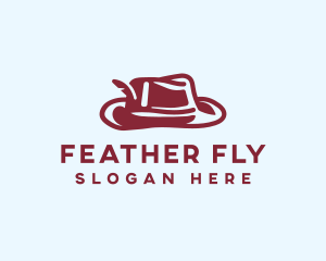 Feather Fedora Hat logo design