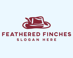 Feather Fedora Hat logo design