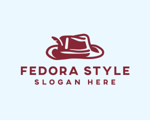 Fedora - Feather Fedora Hat logo design