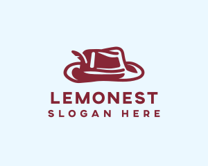 Fedora - Feather Fedora Hat logo design