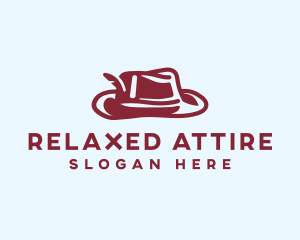 Feather Fedora Hat logo design