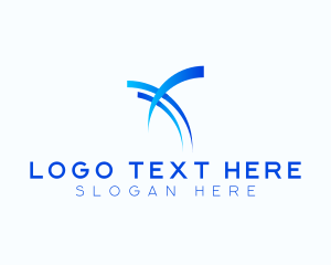 Abstract - Cyber Tech Swoosh Letter X logo design