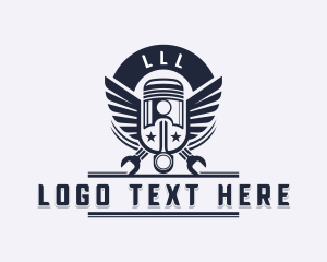 Wings - Piston Automotive Repair logo design