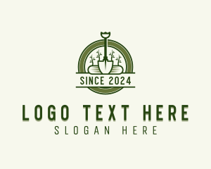 Landscaper - Shovel Garden Plant logo design