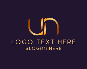 Stock Market - Luxury Elegant Letter UN logo design