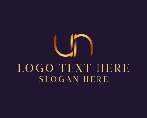 Financial - Luxury Elegant Letter UN logo design