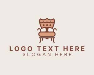 Armchair Furnishing Furniture Logo