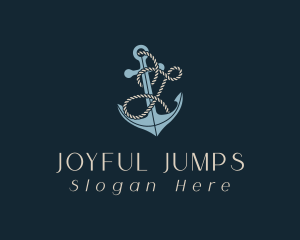 Sailor Anchor Rope Letter J logo design