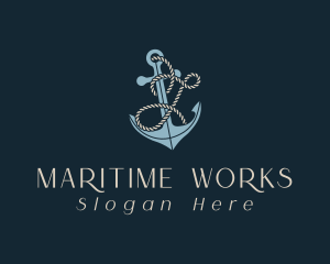 Shipyard - Sailor Anchor Rope Letter J logo design