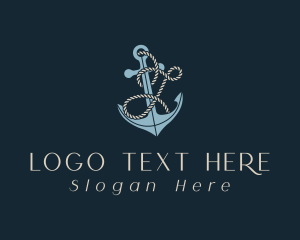 Antique - Sailor Anchor Rope Letter J logo design