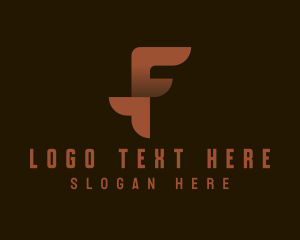 Creative Agency - Arrow Fold Gradient Letter F logo design
