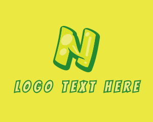 Bright - Graphic Gloss Letter N logo design