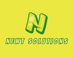 Graphic Gloss Letter N logo design